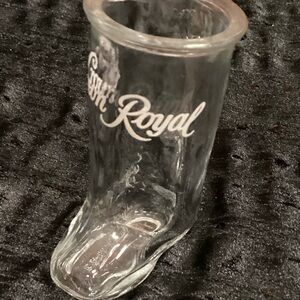 Vintage Crown Royal Clear Glass Boot